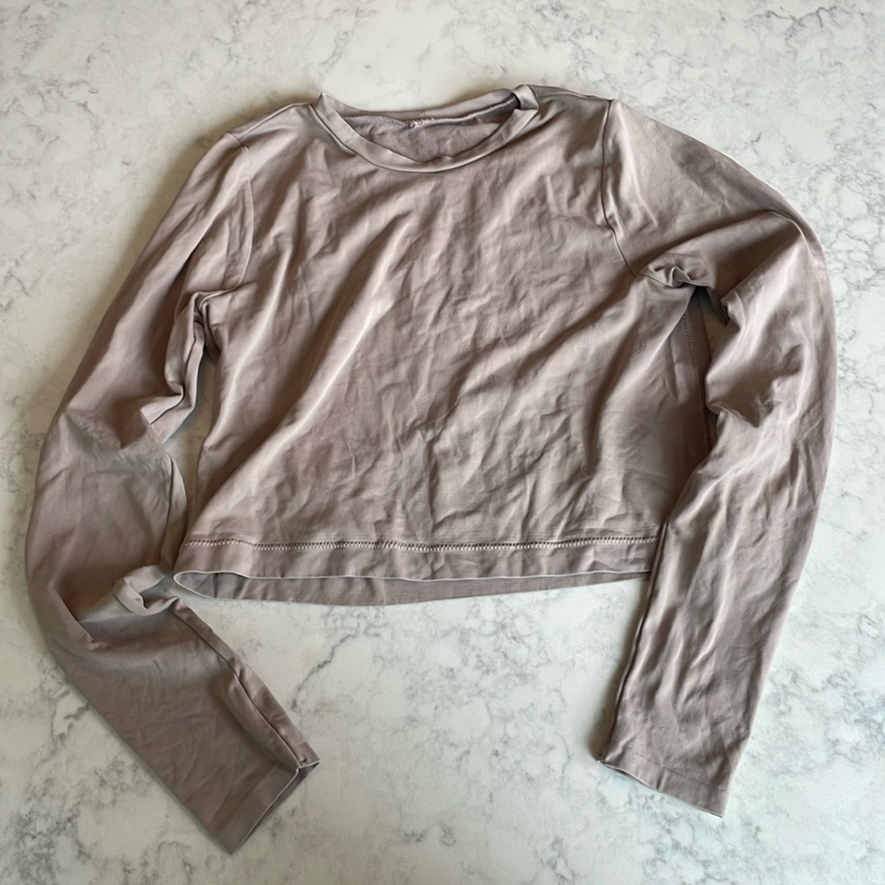 Brown color, worn, stretchy, comfortable